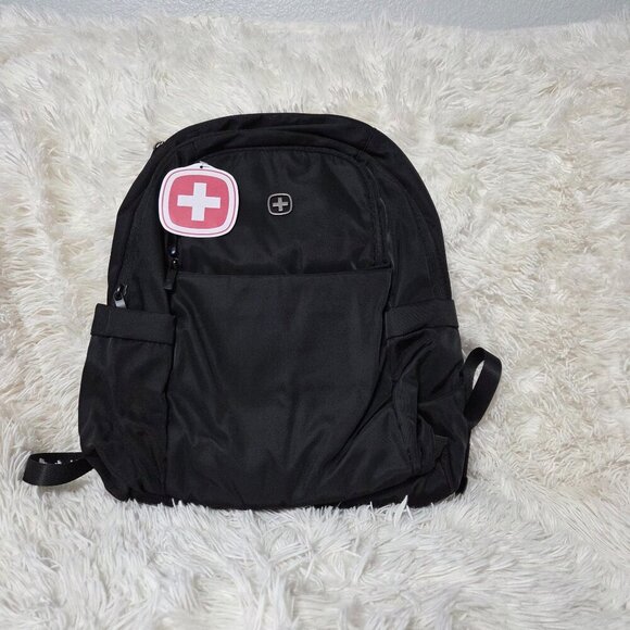 Swissgear The Bloom Black Laptop Backpack SA2822 Minimalist School Travel - Picture 2 of 12